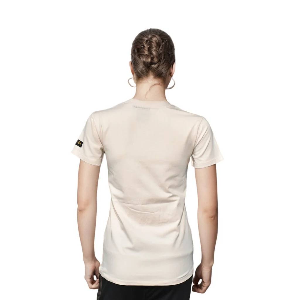 Superdry Cream Premium Quality Women T-shirt-1