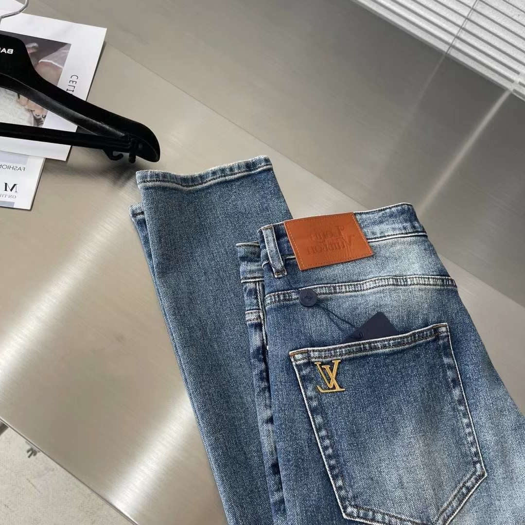 Louis Vuitton Blue Premium Quality Jeans-3