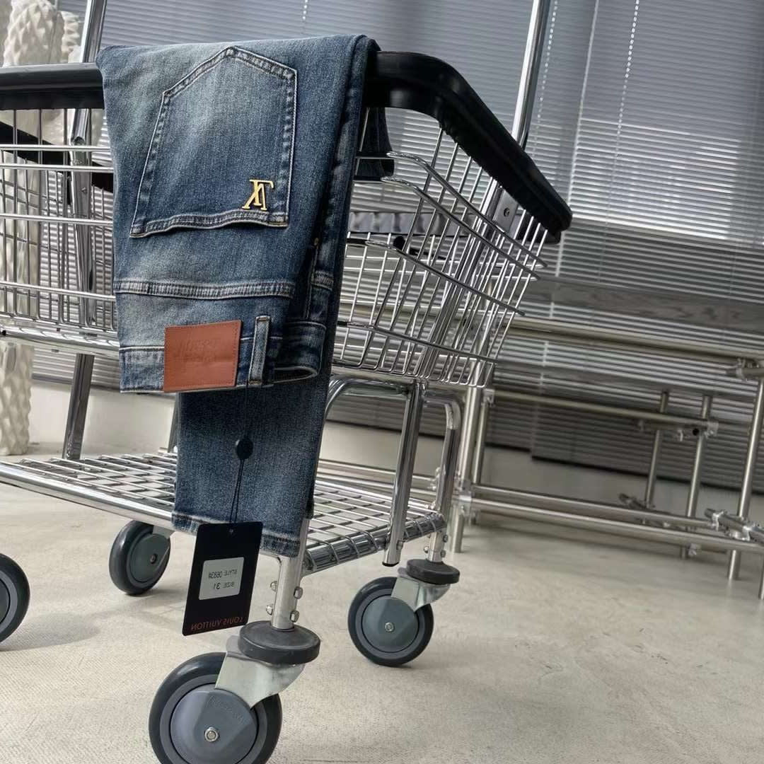 Louis Vuitton Blue Premium Quality Jeans-5