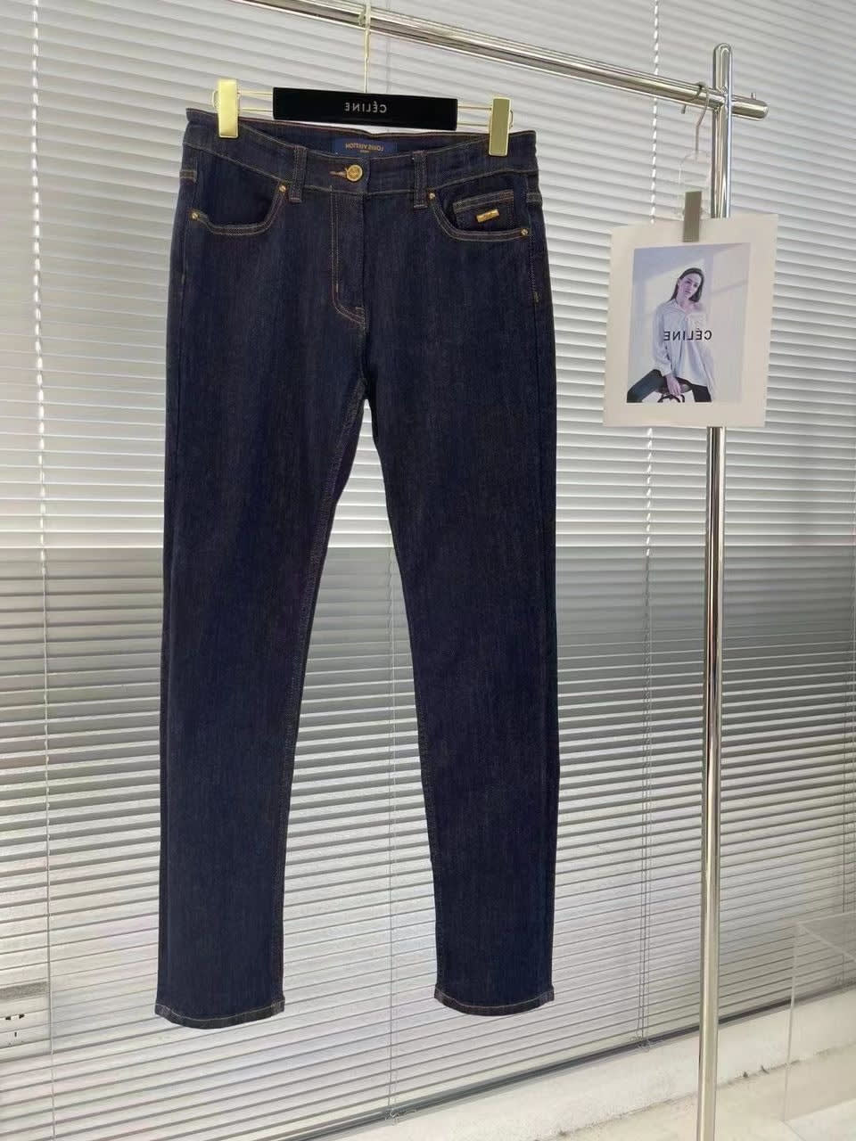 Louis Vuitton Blue Premium Quality Jeans-0
