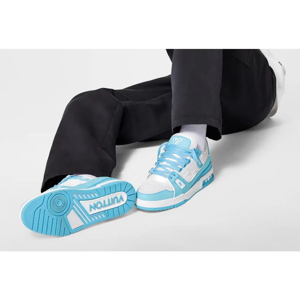 Louis Vuitton Sky Blue Premium Quality Sneakers-4