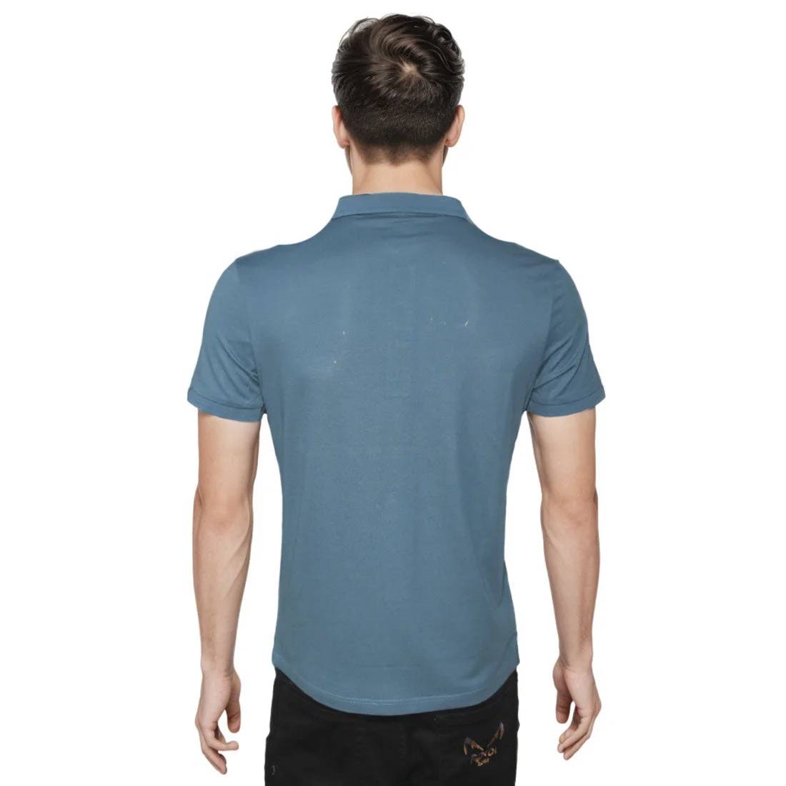 Louis Vuitton Embroidery Logo Blue Premium T-shirt-1