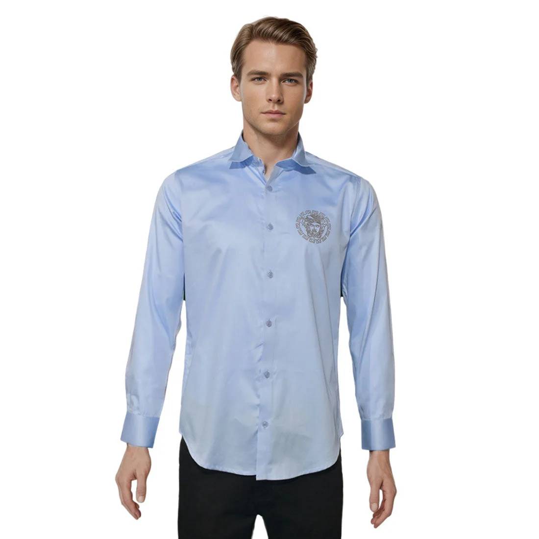 Versace Sky Blue Premium Quality Shirt-4