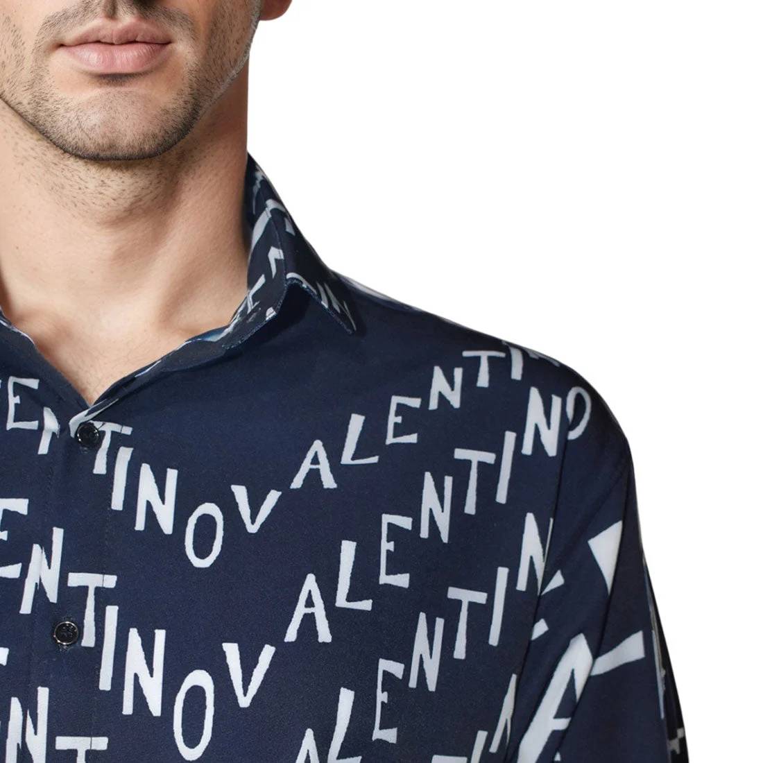 Valentino Printed Black Premium Quality Shirt-4