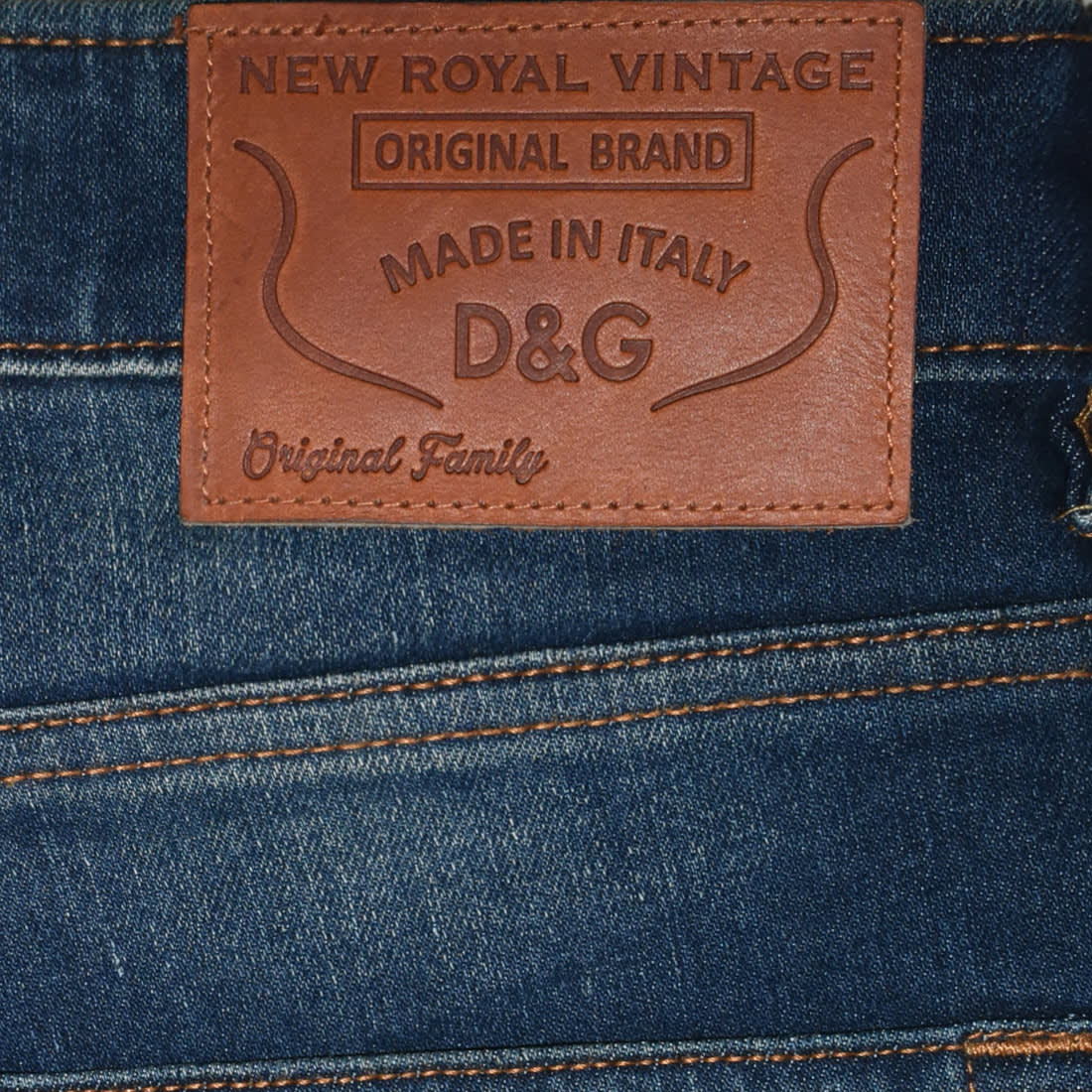 Dolce & Gabbana Blue Embossed Pocket Logo Jeans-4