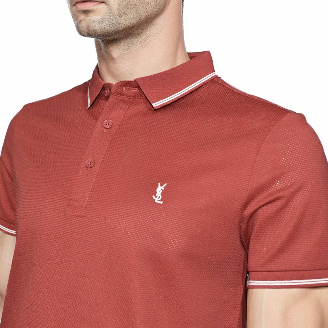 Saint Laurent Red Premium Quality T-shirt-2