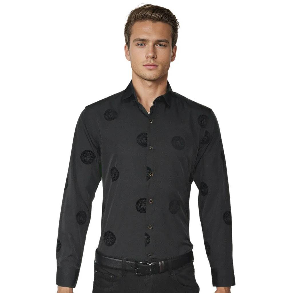 Versace Black Premium Quality Designer Shirt-0