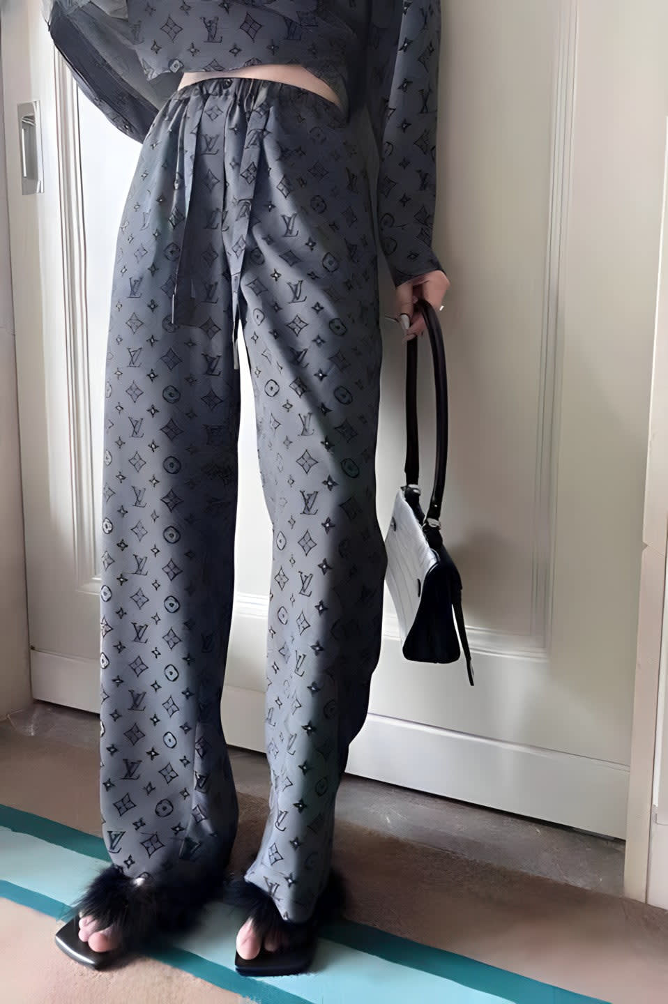 Louis Vuitton Grey Premium Quality Co-Ord Set-5