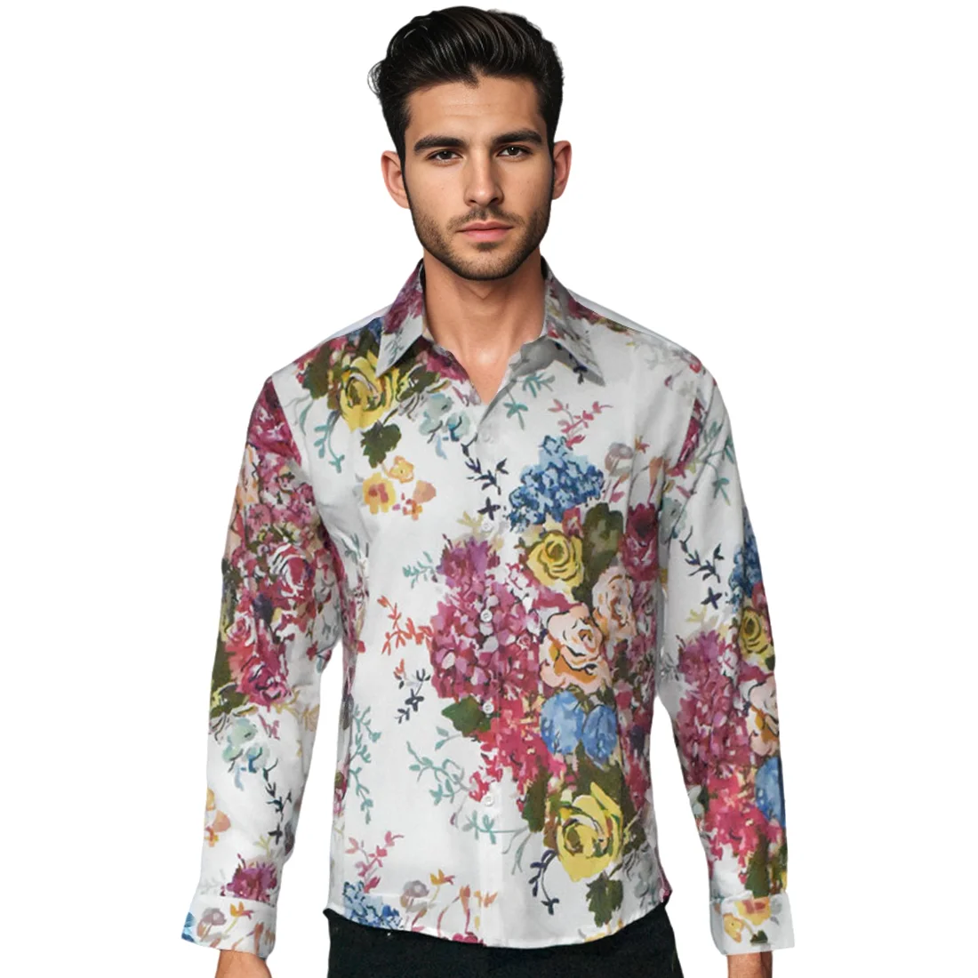 Louis Vuitton Floral Print Premium Quality Shirt-0