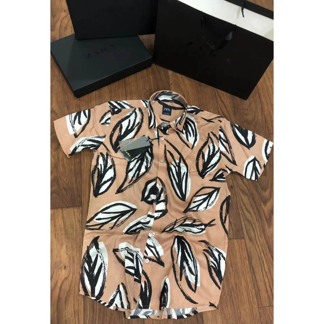 Zara Brown Leaf Premium Quality Shirt-5