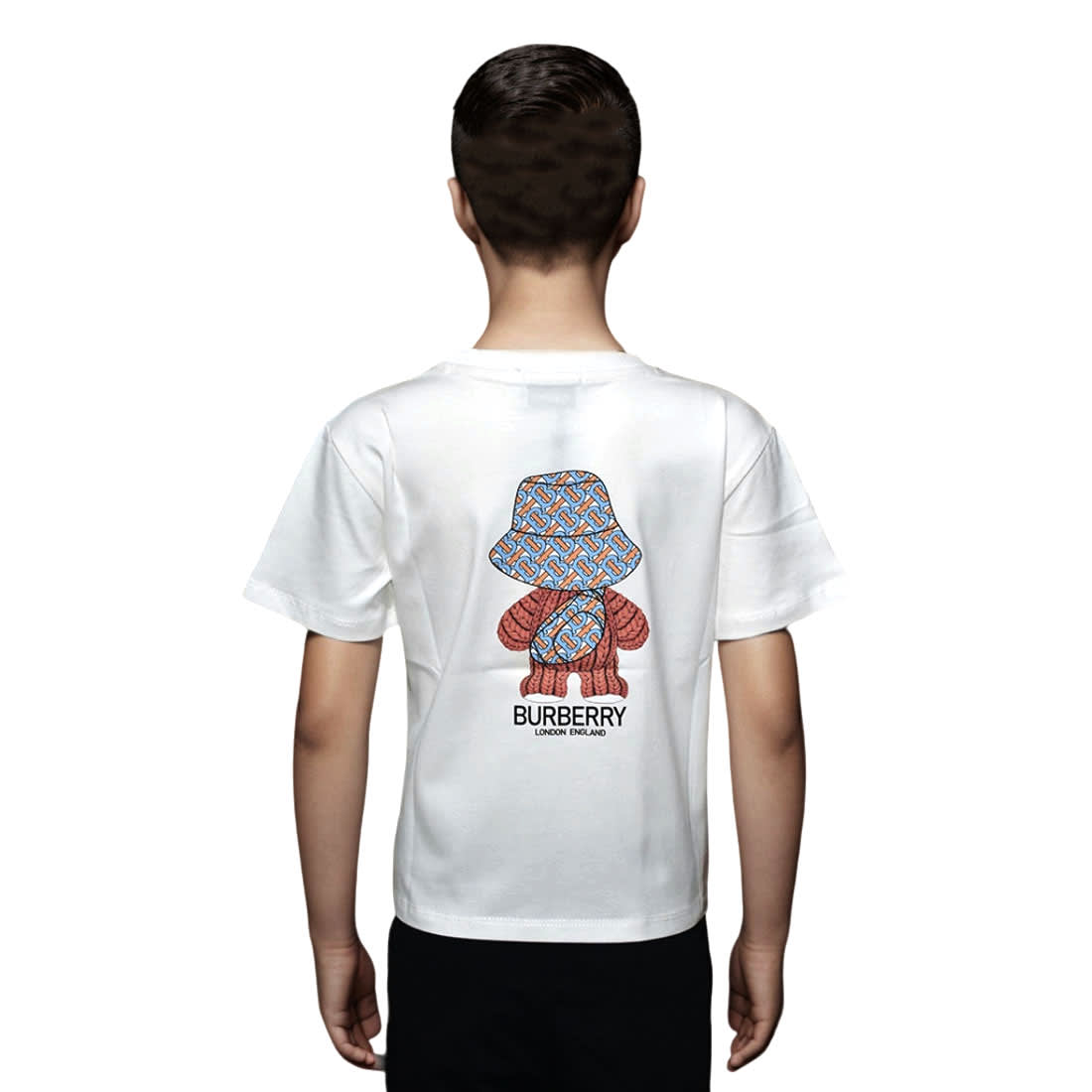 Burberry Teddy Print White Premium Kids T-shirt-1