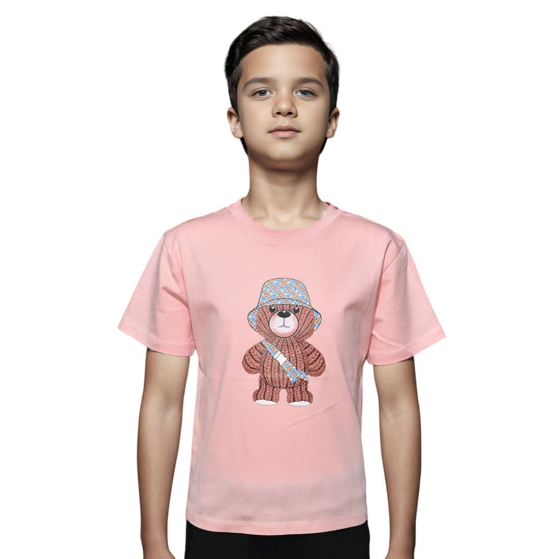 Burberry Teddy Print Pink Premium Kids T-shirt-0