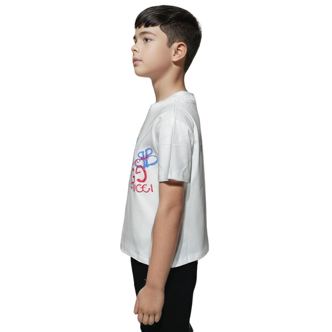 Gucci White Premium Quality Kid's T-shirt-2