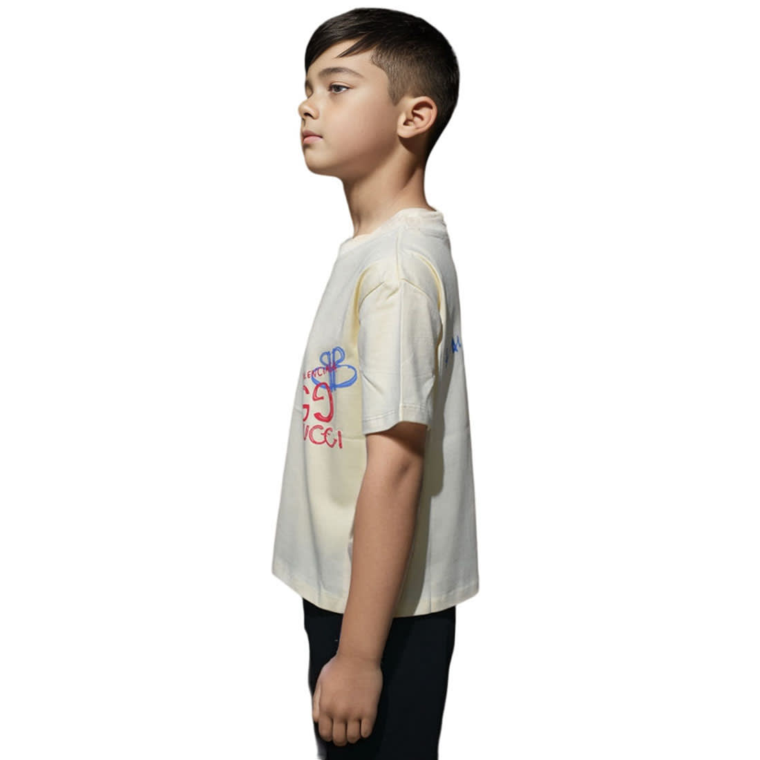 Gucci Cream Premium Quality Kid's T-shirt-2