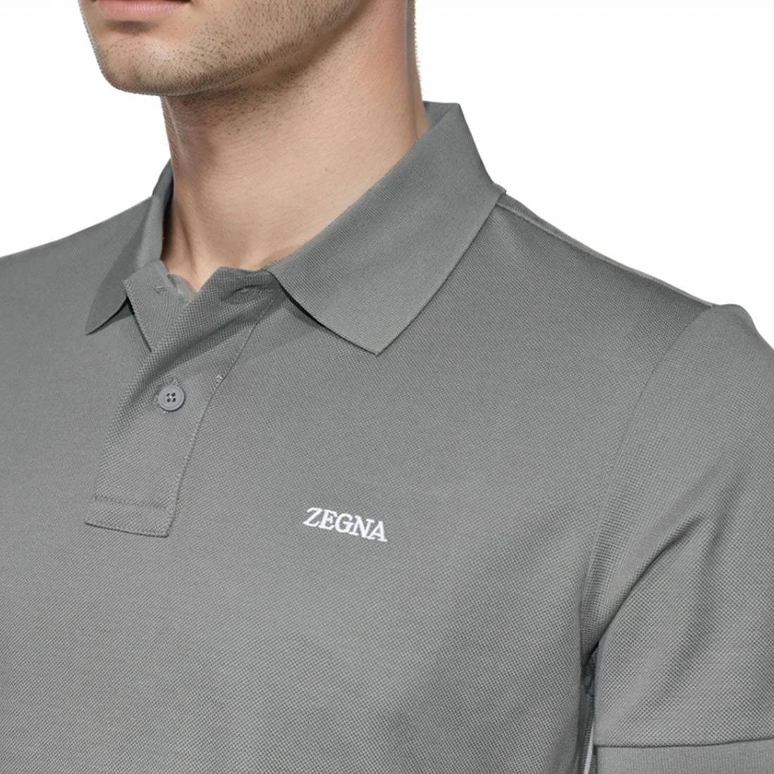 Zegna Grey Premium Quality T-shirt-2