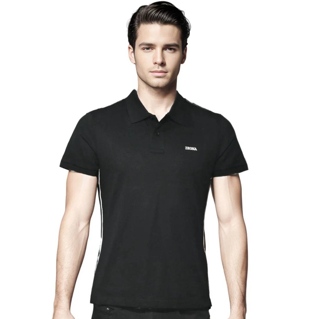 Zegna Black Premium Quality Short Sleeve T-shirt-0