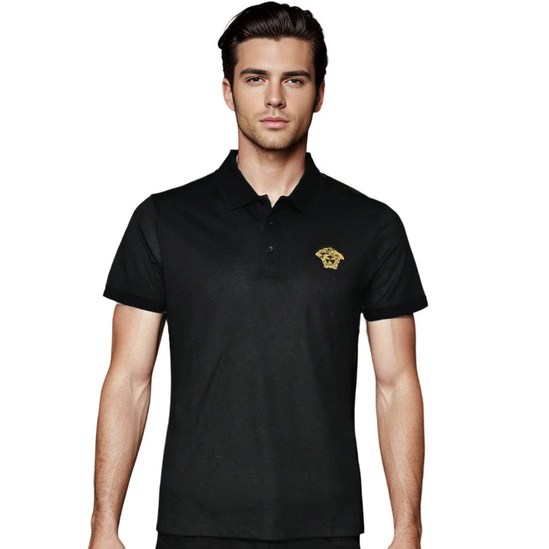 Versace Black Premium Quality Polo T-shirt-0