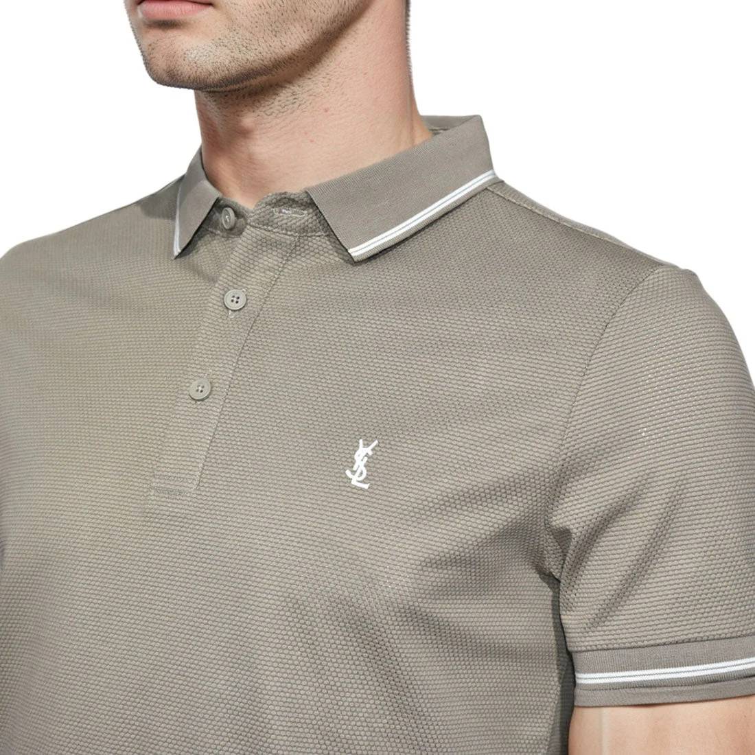 Saint Laurent Brown Premium Quality T-shirt-2