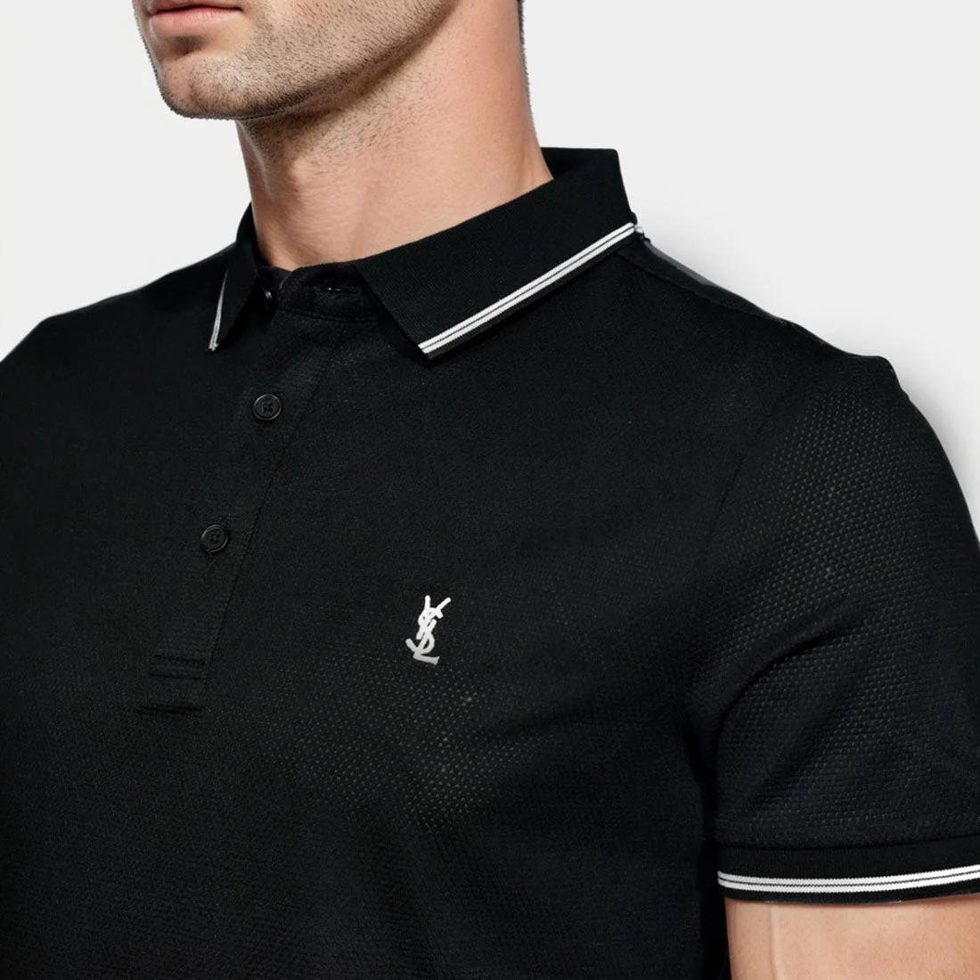 Saint Laurent Black Premium Quality T-shirt-2