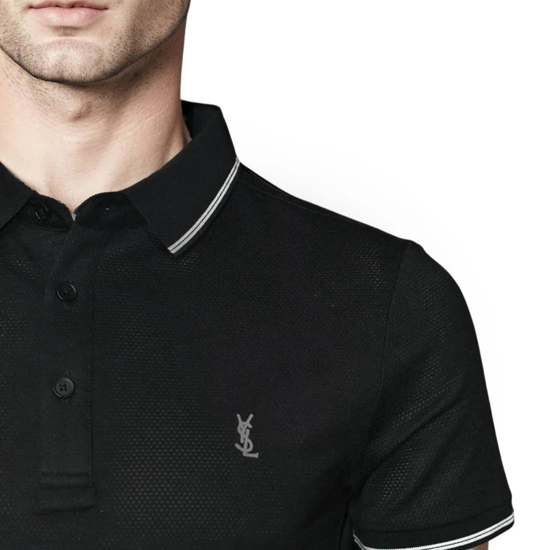 Saint Laurent Black Premium Quality T-shirt-4