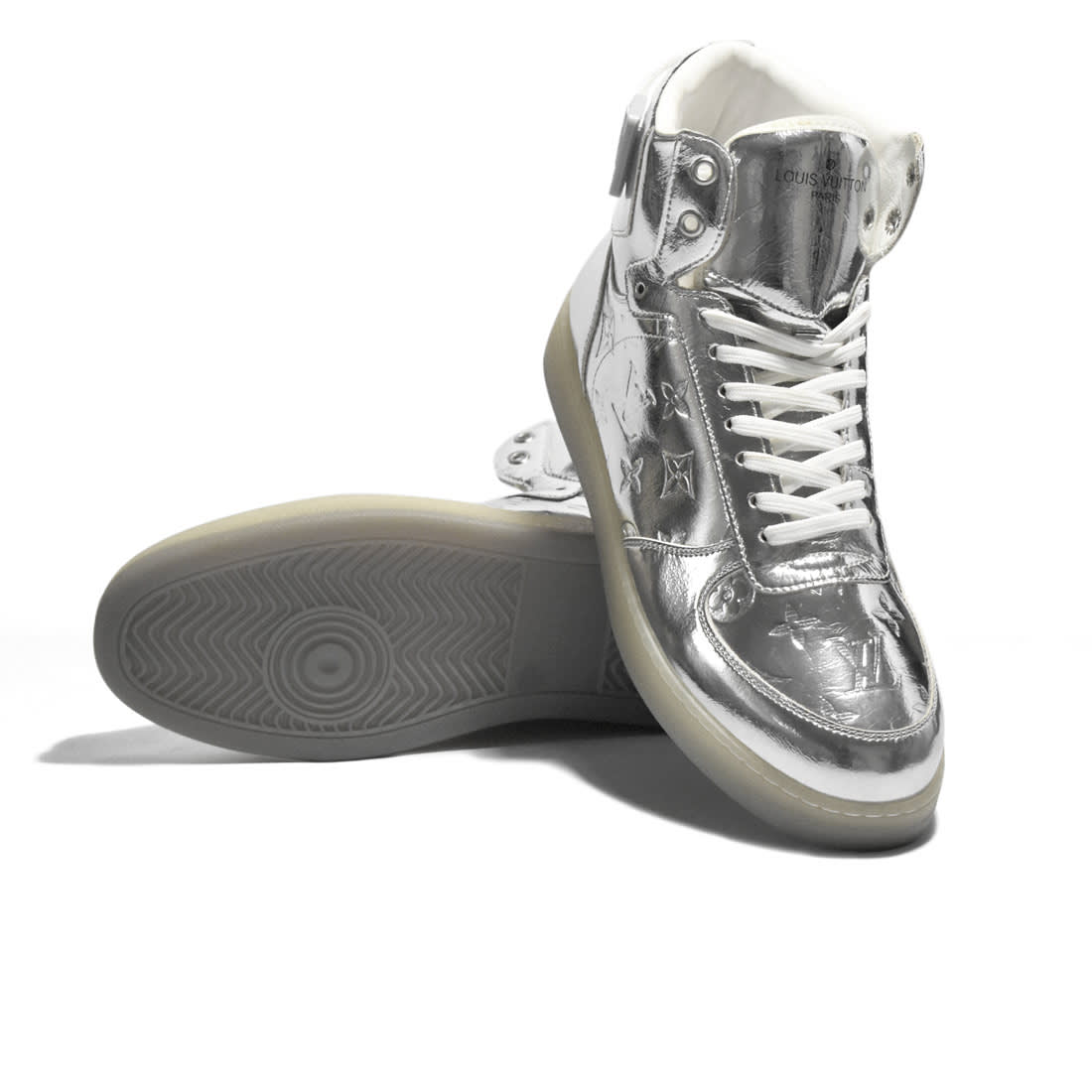 Louis Vuitton Silver Premium Quality Sneakers-5