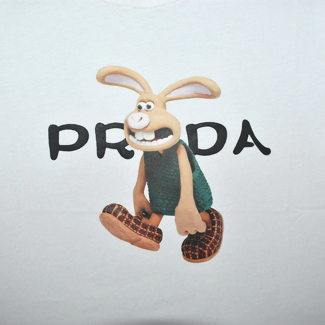 Prada Bunny Print White Premium Kids T-shirt-3