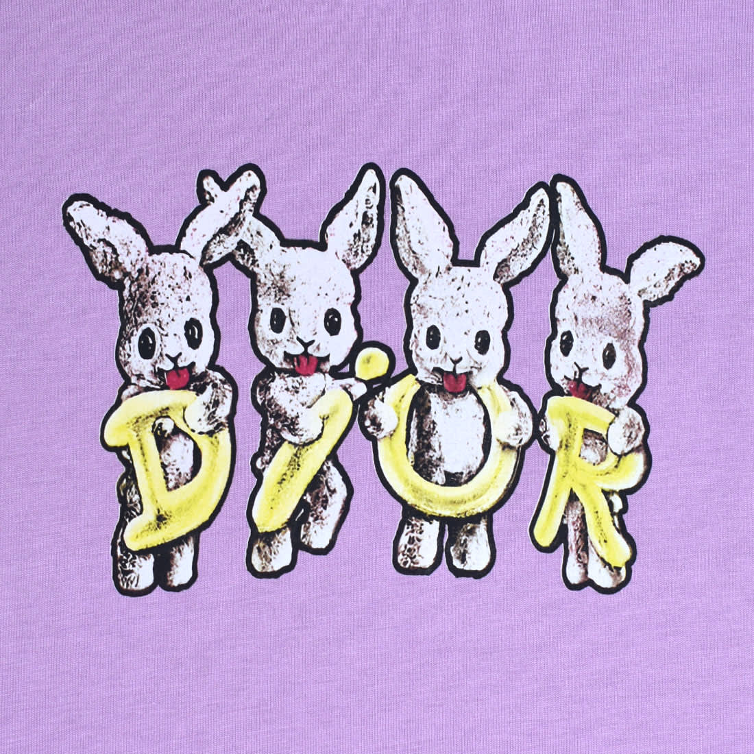 Dior Rabbit Print Purple Premium Kids T-shirt-3