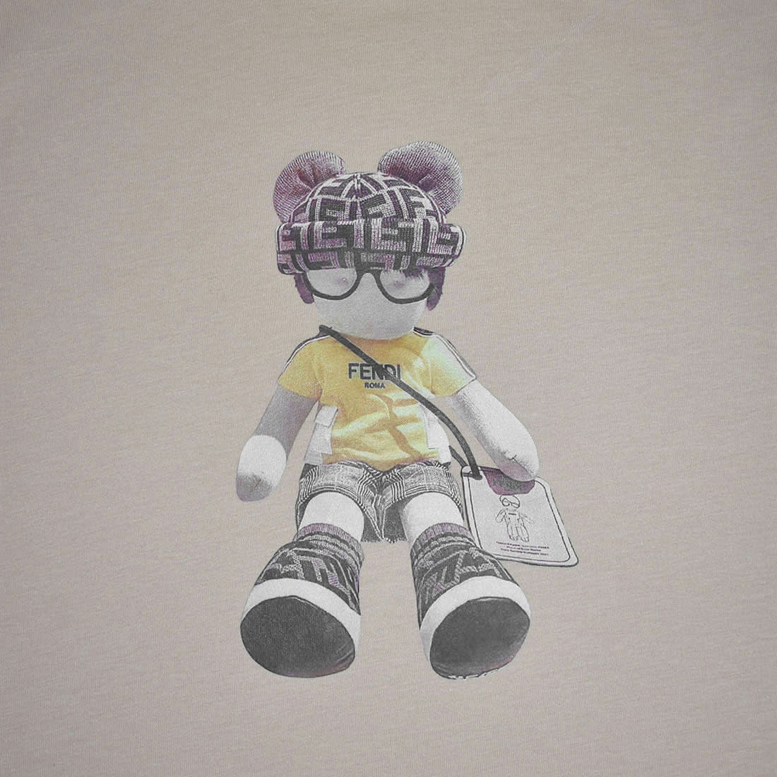 Fendi Teddy Print Brown Premium Kids T-shirt-3