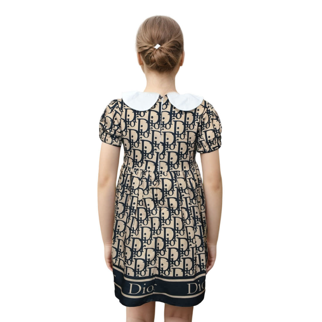 Dior Brown Premium Quality Girls Dress-1