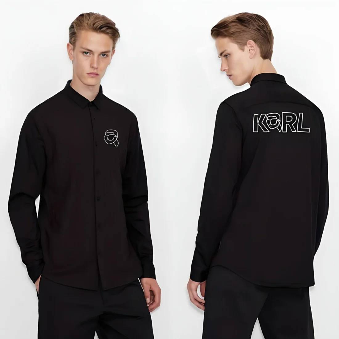 Karl Lagerfeld Black Premium Quality Shirt-5