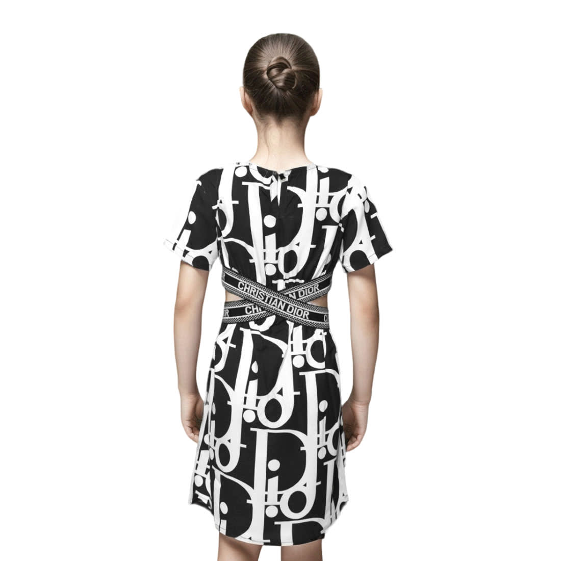 Dior Black Premium Girls Dress-1