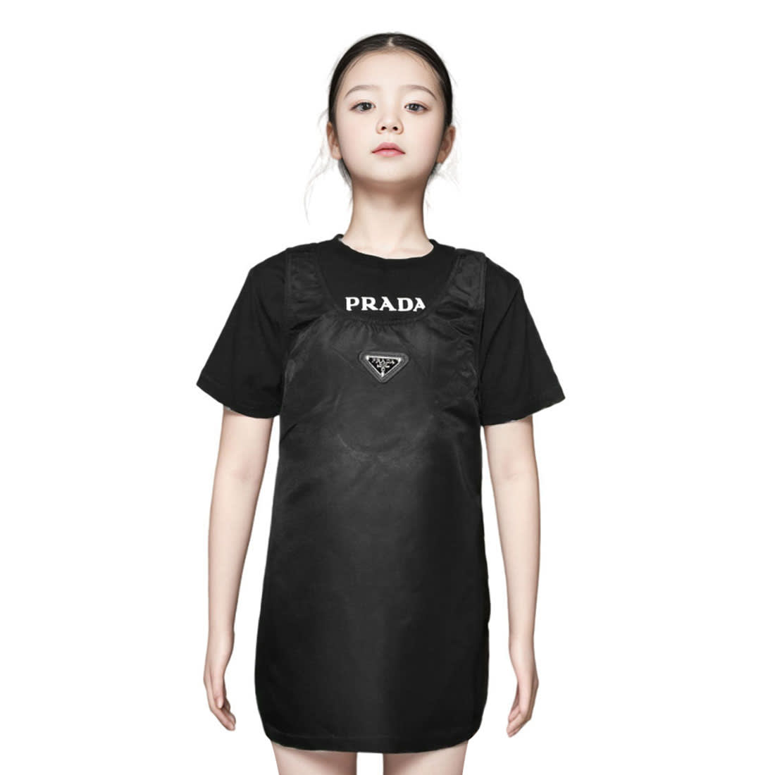 Prada Re-Nylon Detail Black Premium Girls Co-ord Set-0