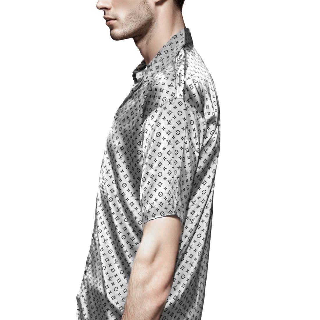 Louis Vuitton Grey Premium Quality Shirt-2