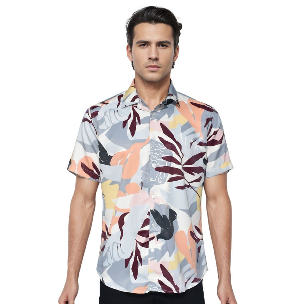 Dior Random Split Leaf Pattern Premium Shirt-0