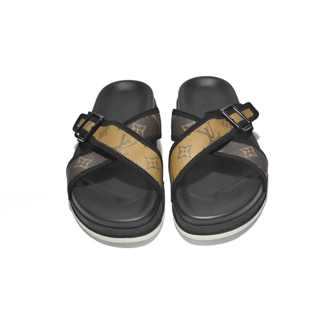 Louis Vuitton Black Premium Quality Men's Flip-flops-4