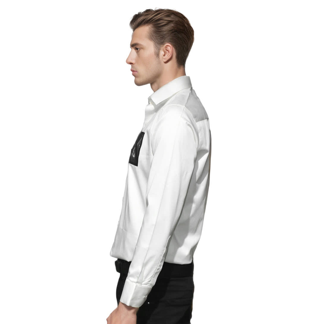 Armani Exchange White Premium Pocket Logo Shirt-2