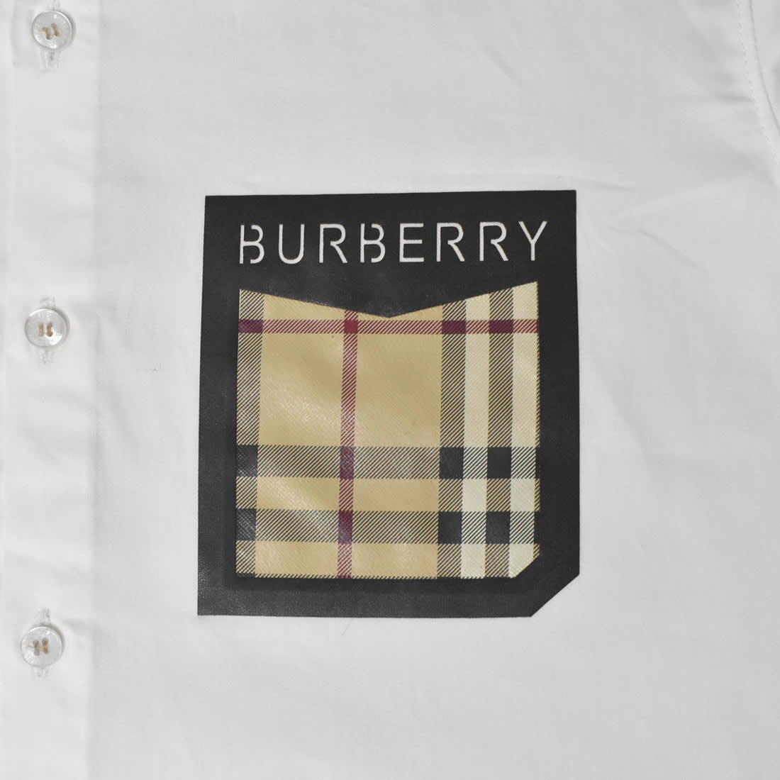 Burberry Pocket Logo White Premium Quality Shirt-3