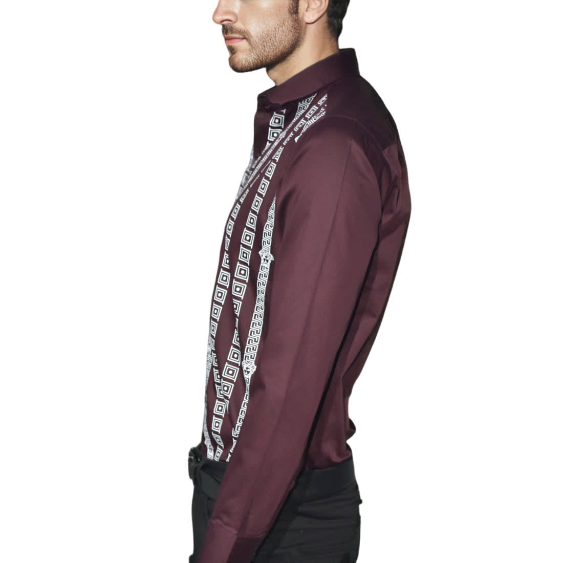 Versace Wine Logo Printed Premium Quality Shirt-2