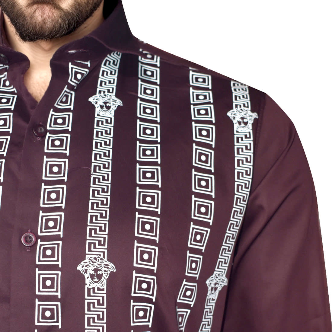 Versace Wine Logo Printed Premium Quality Shirt-4