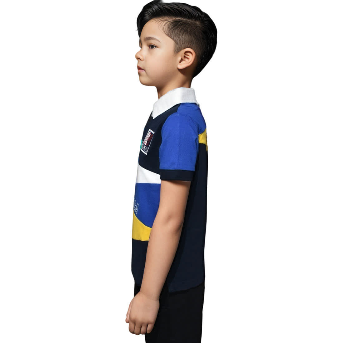 Nautica White, Black & Yellow Premium Kids T-shirt-2