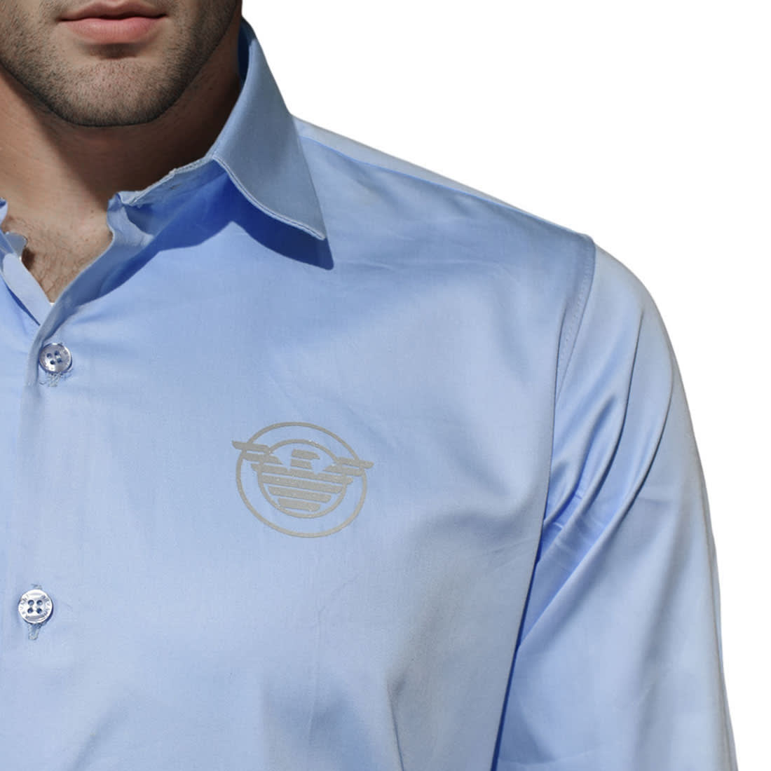 Giorgio Armani Sky Blue Premium Quality Shirt-4