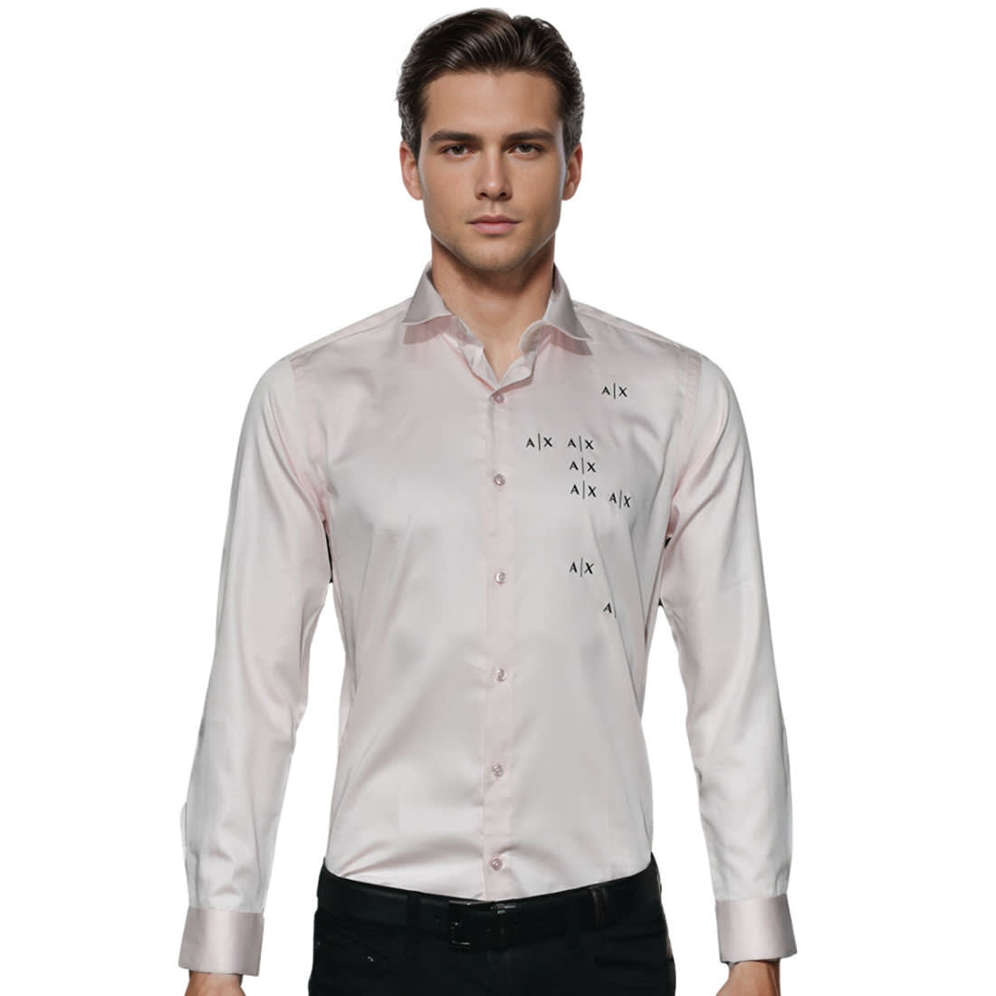 Armani Exchange Pink Premium Quality Men's Shirt-0