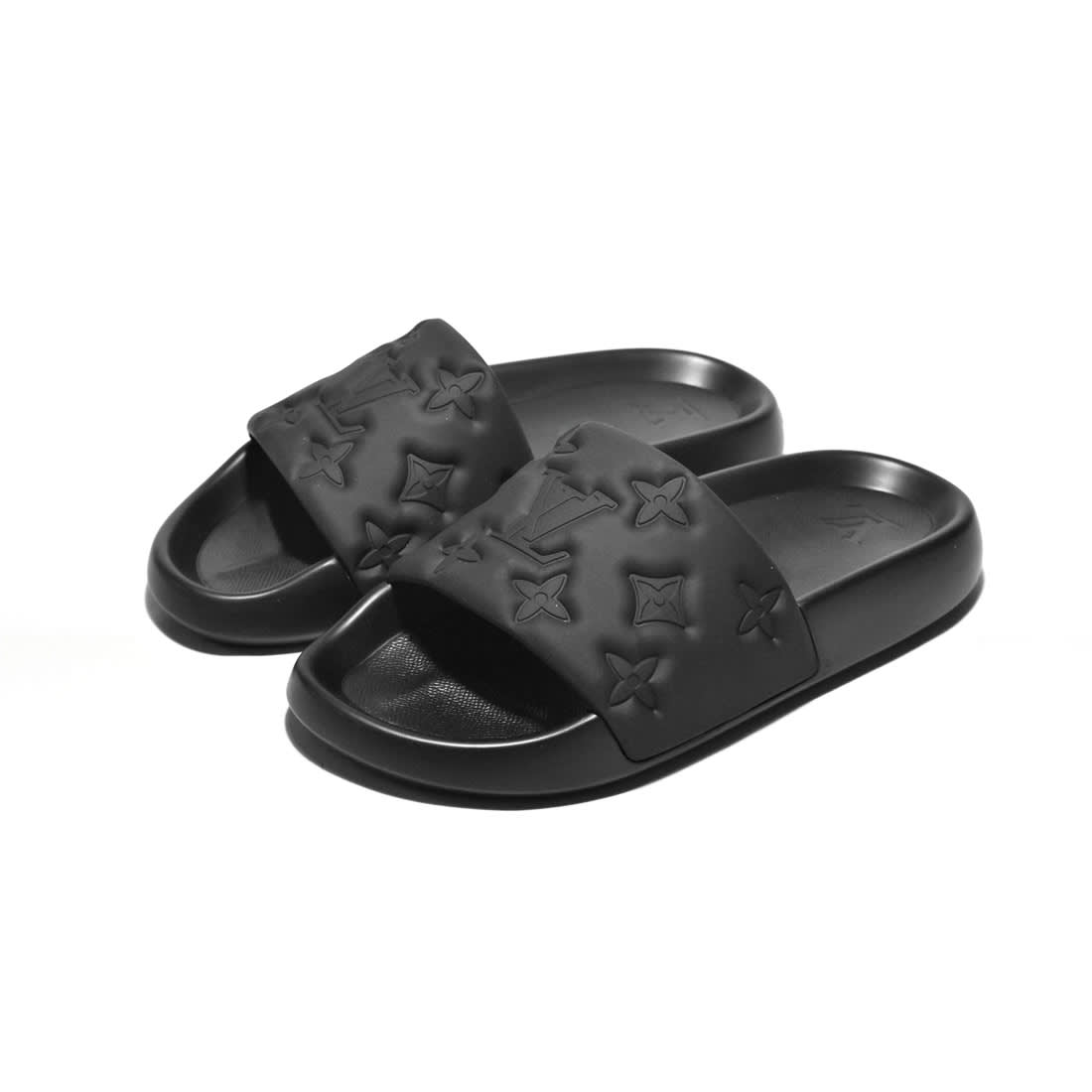 Louis Vuitton Black Premium Quality Men's Flip-flops-0