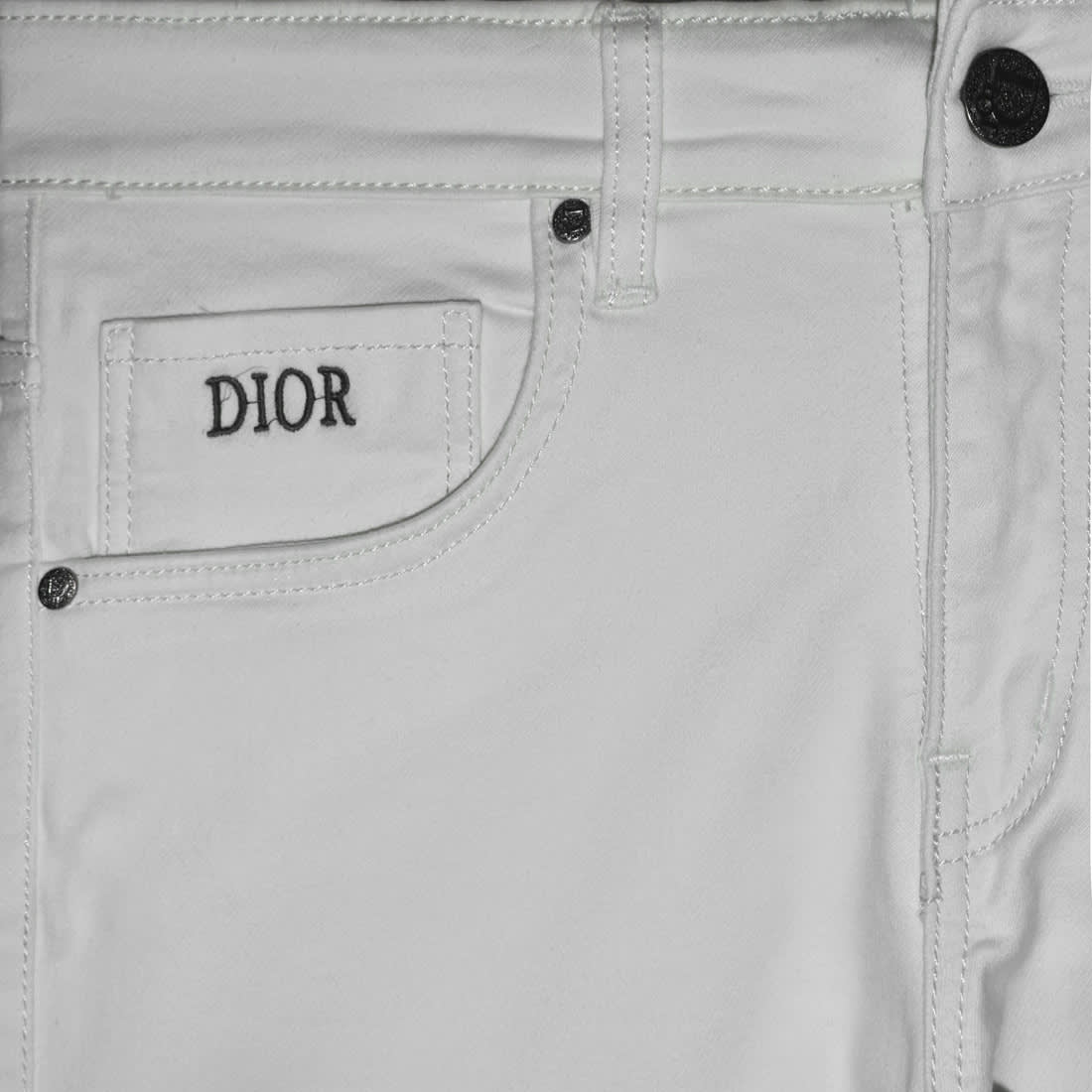Dior White Premium Quality Denim Jeans-2