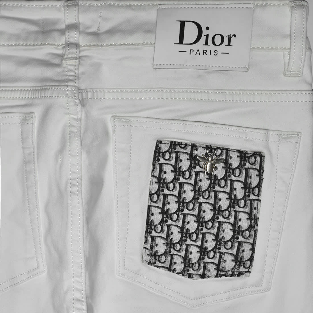 Dior White Premium Quality Denim Jeans-3