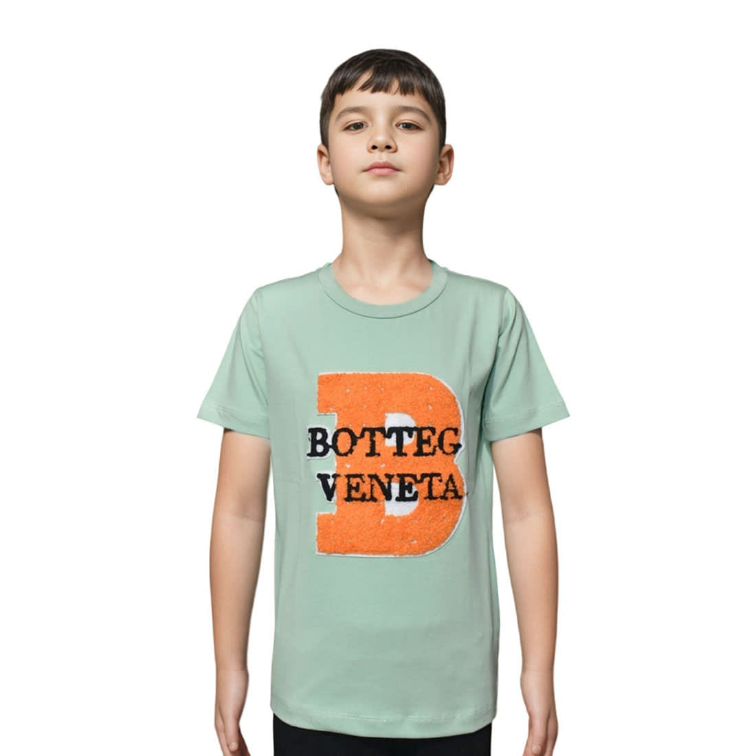Bottega Veneta Light Green Premium Kids T-shirt-0