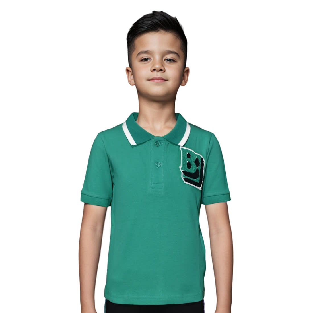 Burberry Green Premium Kids Polo T-shirt-0