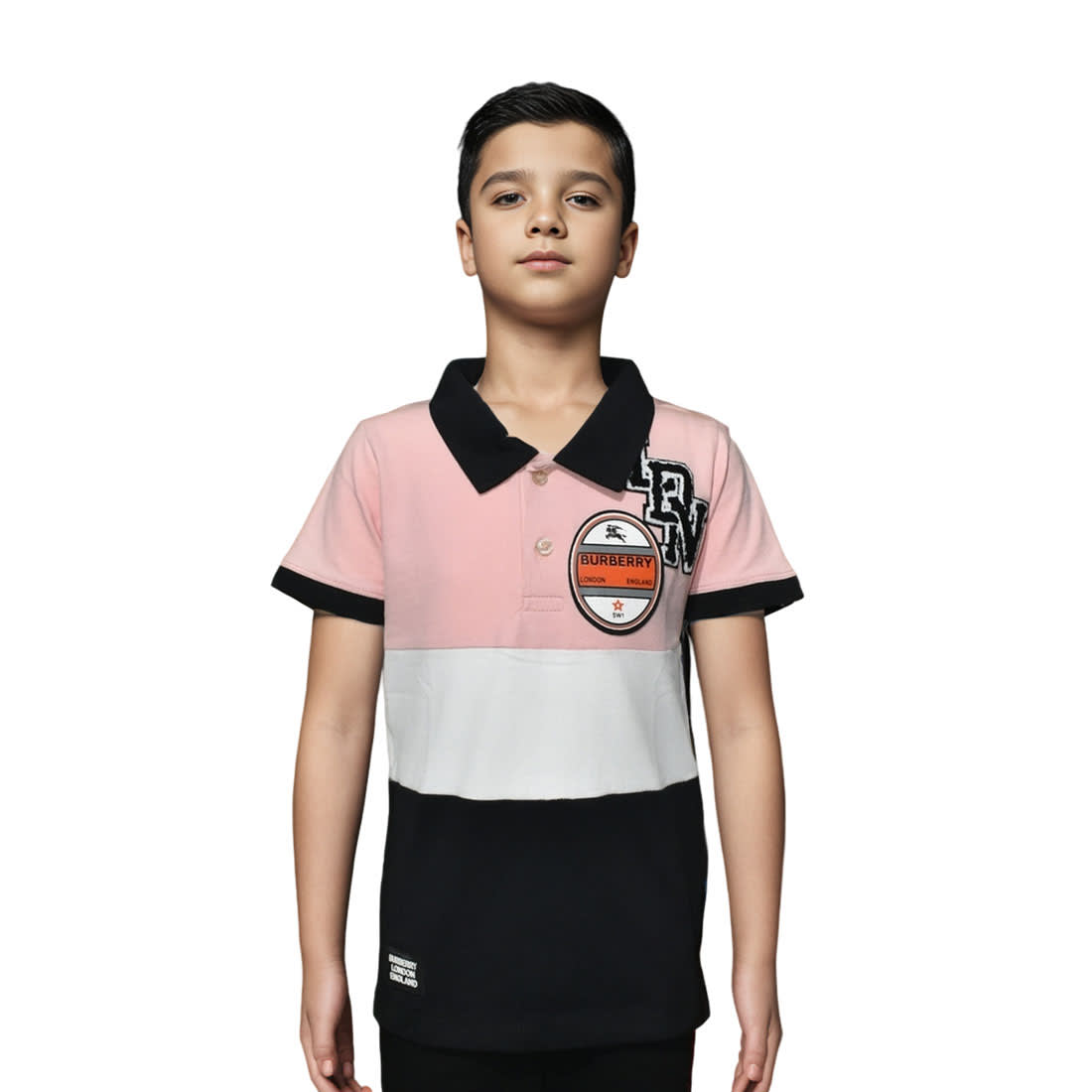 Burberry Peach Premium Quality Kids T-shirt-0