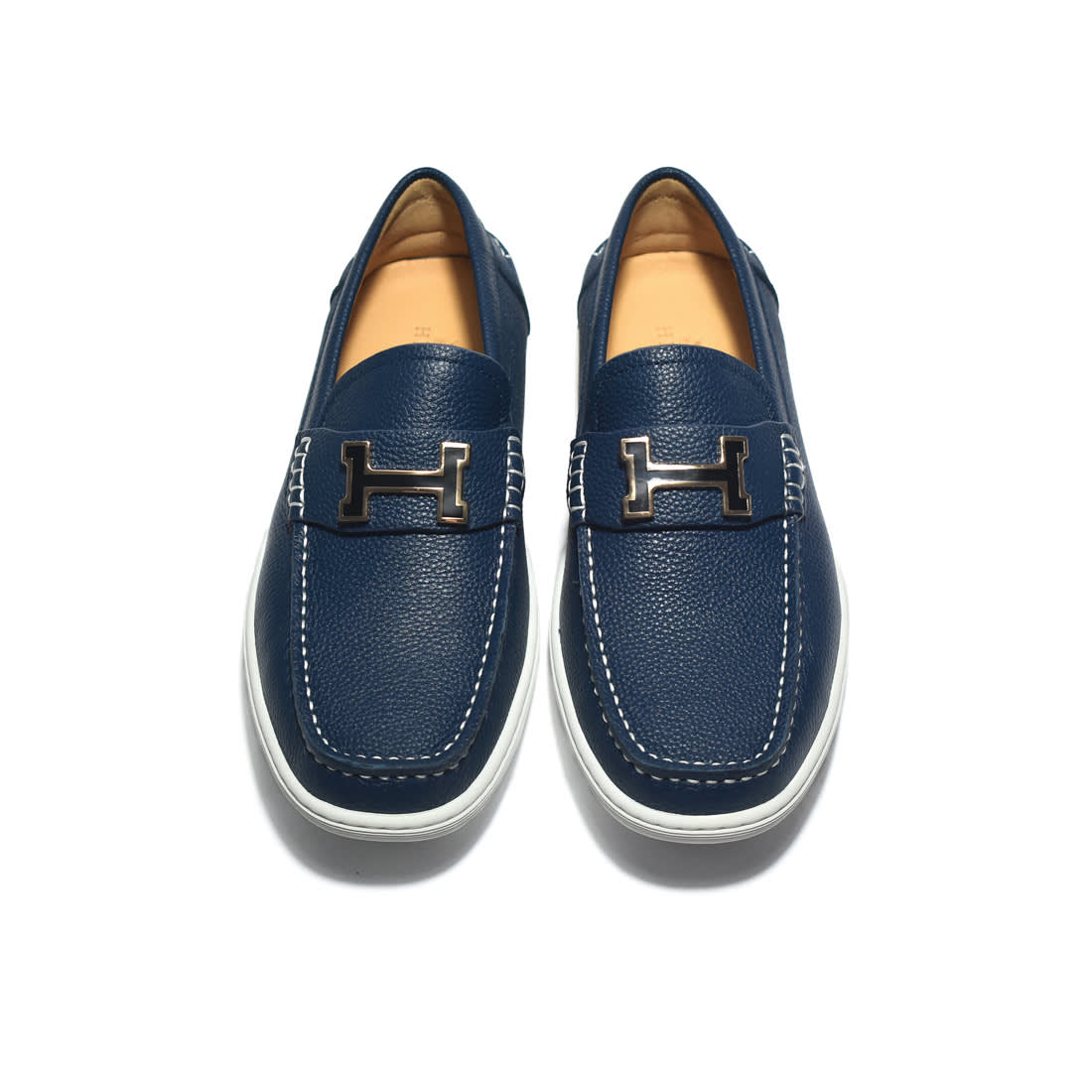 Hermes Blue Premium Luxury Casual Loafers-3