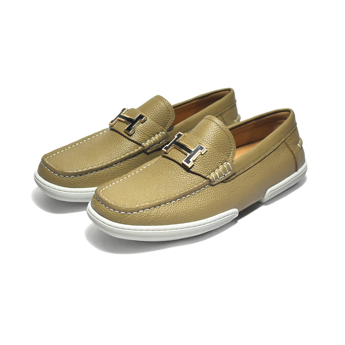 Hermes Light Brown Premium Casual Loafers-0